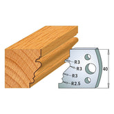 CMT 690.122 PROFILE KNIVES FOR INSERT SHAPER SYSTEM SP 1-37/64”x5/32” (40x4mm)